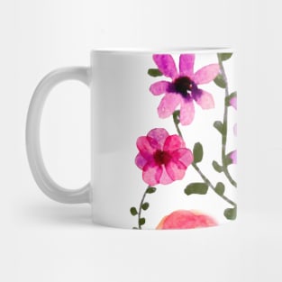 Vintage watercolor floral pink Mug